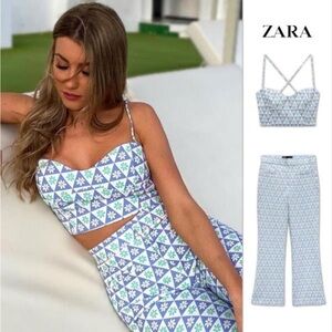 ZARA Pants and Crop Top Set Pant Suit size Small / Medium